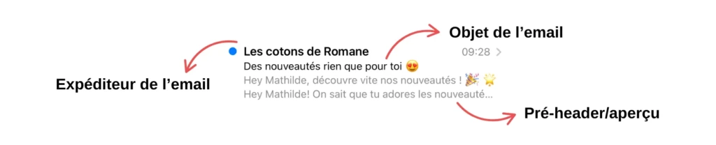 Campagnes emailing - Objet de l'email