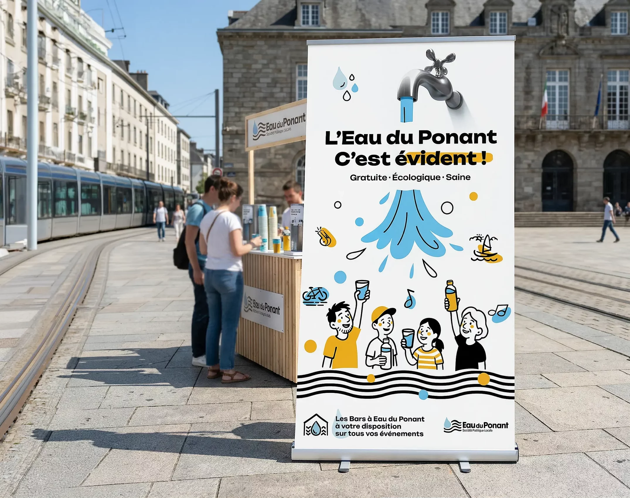 EAU PONANT Mockup kakemono