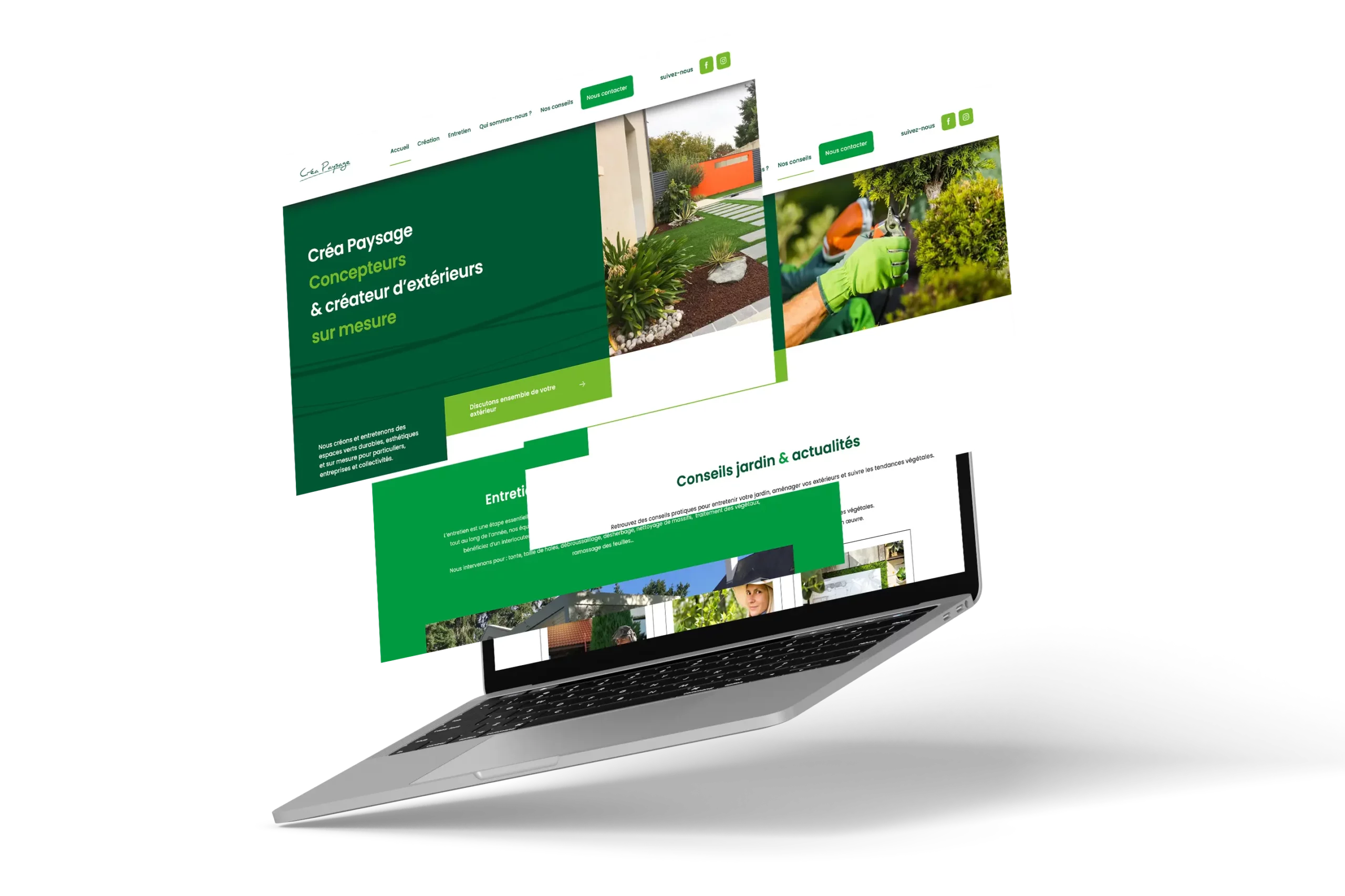 mockup site web CreaPaysage