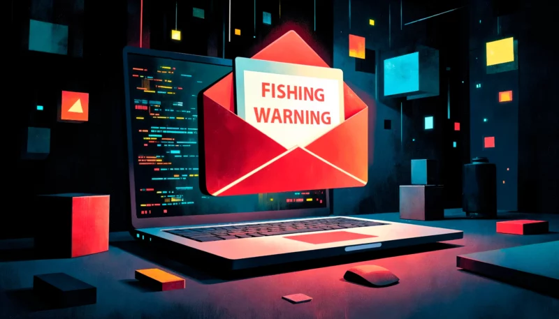 phishing-email-warning-cybersecurity-concept Site web piraté - Fishing